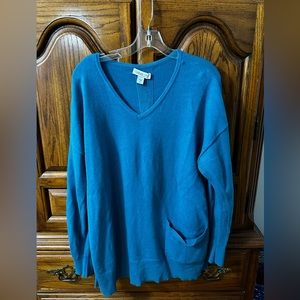 Coldwater Creek turquoise tunic sweater size XL